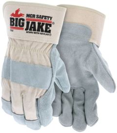 Big Jake Leather Palm Gloves; Safety Cuff; Kevlar Stitching; 12 Pairs/Pack; ABR 4, PUN 5, Heat 2.