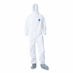 Tyvek Coveralls, Zipper Front w/ hood & boot, EW, XLarge, 25/CS