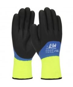 Seamless Knit PolyKor® Blend Glove with Acrylic Liner and Double-Dipped Nitrile Foam Grip on Full Hand - Touchscreen Compatible; Size 2XL