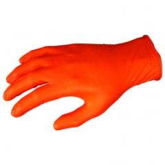 Nitrile Exam Gloves w/ Grip, Orange, Large