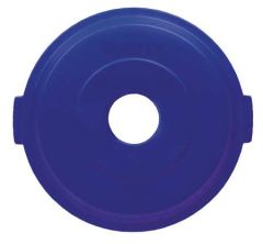 Recycling Lid for Brute Container, Round, Blue