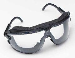 Dust GoggleGear w/strap, Large, Black, Lens: Clear