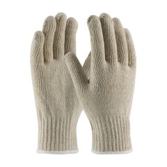 Heavy Weight 7 Gauge Seamless Knit String Gloves, Cotton/Polyester Blend Natural Color, Mens Sold by the Dozen