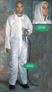 Coverall w/ elastic hood, Small