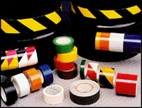 Magenta & Yellow, 2"x36 yds., Hazard Stripe Safety Tapes
