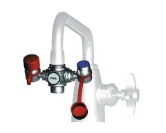 EyeSafe faucet-mounted eye wash, adjustable aerated outlet heads