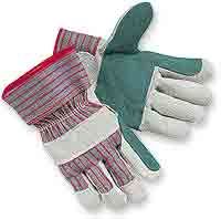 Leather Gloves, Double Palm, 4.5" Gauntlet Cuff