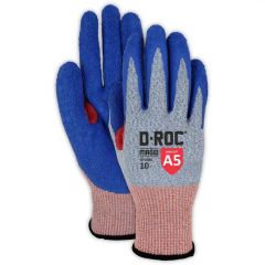 Magid® D-ROC® 13-Gauge Non-Marring Crinkle Latex Coated Cut Resistant Work Glove - Cut Level A5; SIZE 9