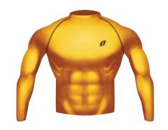 1st Layer Form Fit Work Shirts, Long sleeve, M, Yellow