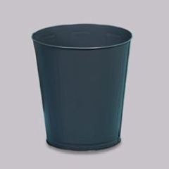 28 Qt Gray Metal Wastebasket,