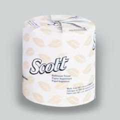 Scott Bathroom Tissue, White, 1 Ply, 80/1210's