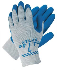 Atlas Fit Work Gloves, Black latex coating, reinforced thumb crotch, S