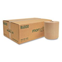  8" Natural Brown Roll Towels 800 Feet; 6 Rolls/Case