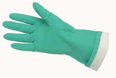 15 mil green nitrile, flock-lined, diamond embosse, 10
