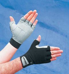 Amara/Terry Washable Anti-Vibration Gloves, M, Gray/Black
