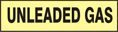 UNLEADED GAS PRESSURE SENSITIVE DECAL, 2.25x9, Adhesive Vinyl