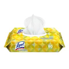 Lysol Disinfecting Wipes in Flatpacks, Lemon and Lime Blossom, 80/pk, 6 pks/cs **IN STOCK**