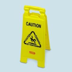 Floor Sign, "Caution", Yellow, 6/Ctn