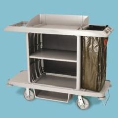 X-Tra Full Size Housekeeping Cart, Platinum, 1/Ctn