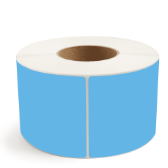 Thermal Transfer Labels - 4 x 6, 3" Core, Dark Aqua, PMS 299, 1000/RL, 4 RL/CS