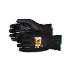 Composite Filament Fiber Cut-Resistant Knit with Black PU Palms, Large