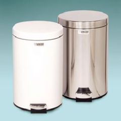 Medi Can Step Can, White, Plastic Liner